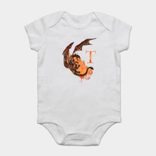 Drachen Buchstabe T Baby Bodysuit